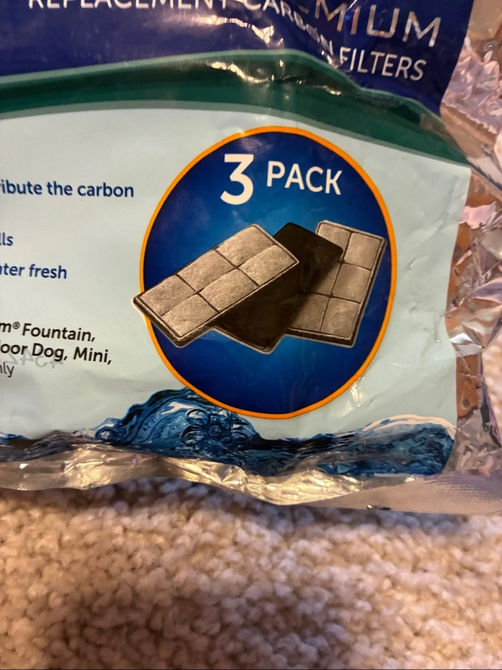 PetSafe Drinkwell Replacement Carbon Filters - Blue and Teal Packaging